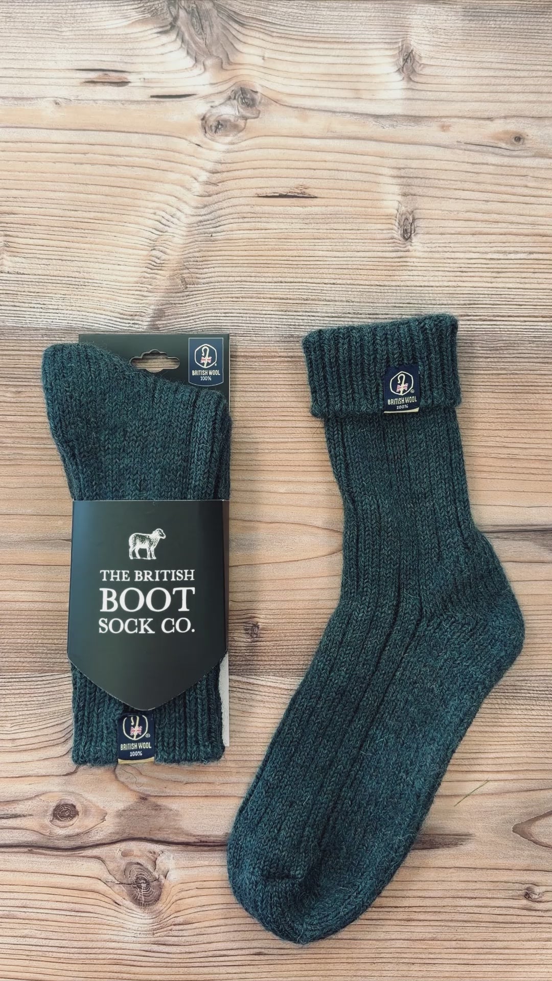 British Wool Boot Socks – Mallard | 100% British Wool Luxury Boot Socks