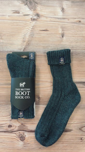 British Wool Boot Socks – Mallard | 100% British Wool Luxury Boot Socks