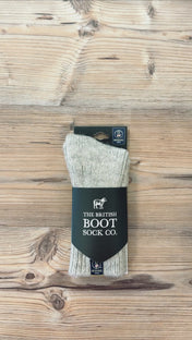British Wool Boot Socks – Light Grey Natural | 100% British Wool Luxury Boot Socks