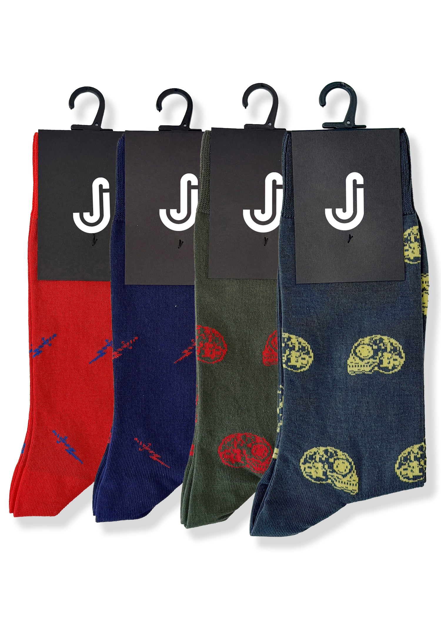 The Rebel Collection – 4 Pack Patterned Socks - Size UK 7-10.5