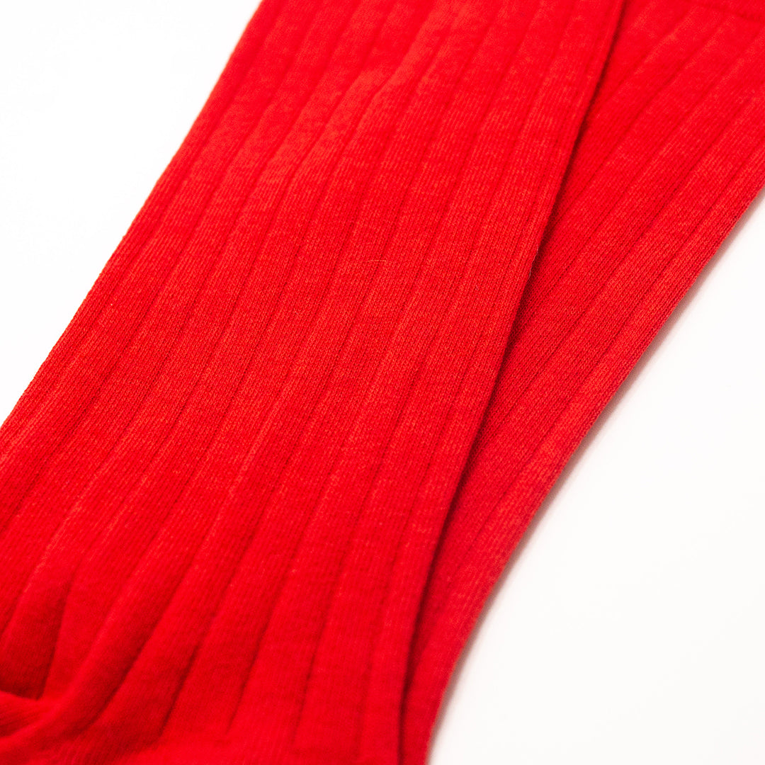 4 Pack - Premium Fine Ribbed Men’s Wedding & Formal Socks – Crimson Red