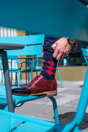 Diamond Pattern Organic Cotton Mens Socks | Soft Comfort Top