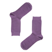 Luxury Socks Multipack 3 Pairs / 5-Pairs Purple Plain Colour Men's Crew Socks Size 7-12