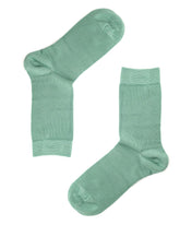 Luxury Socks Multipack 3 Pairs / 5-Pairs Green Plain Colour Men's Crew Socks Size 7-12