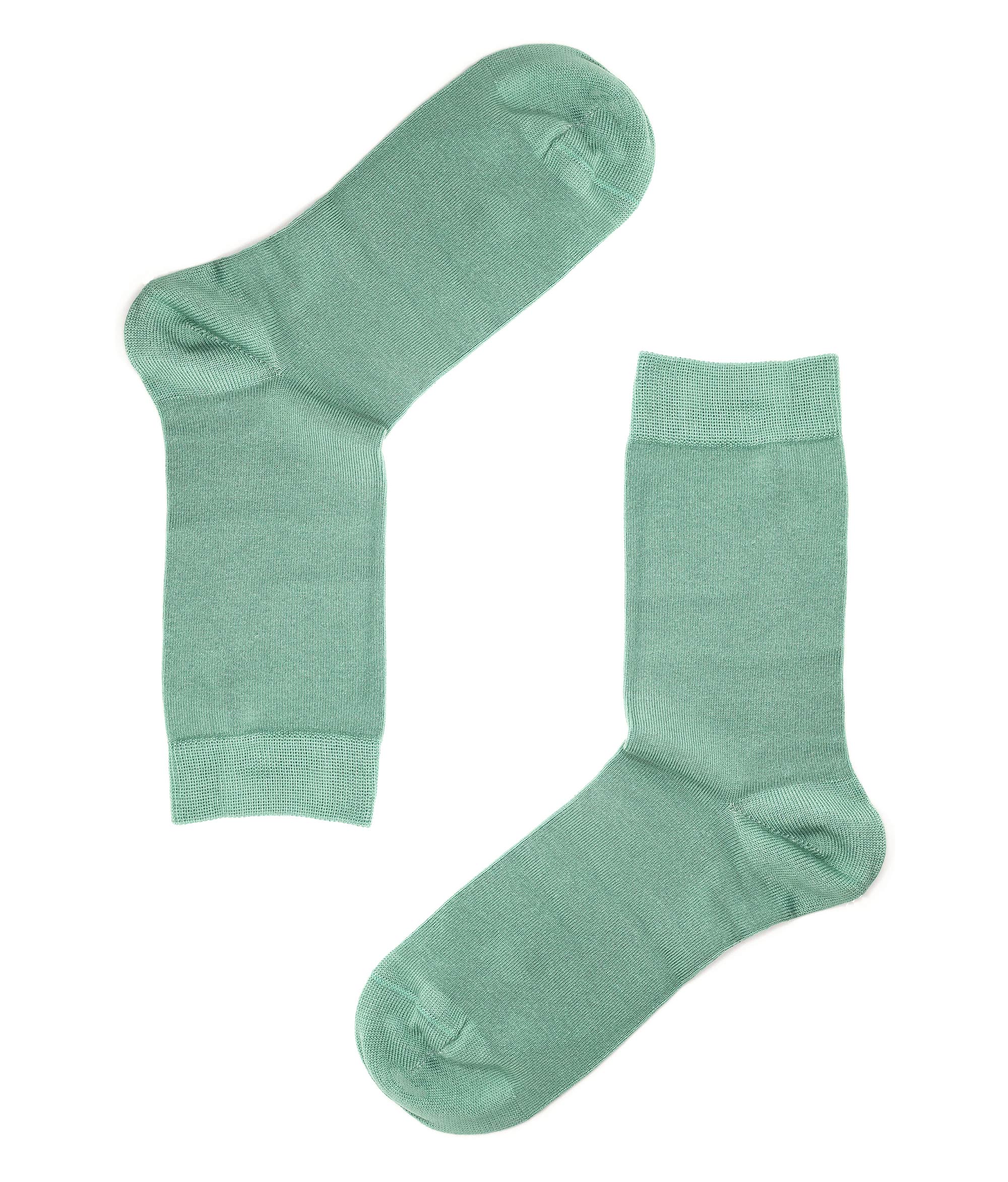 Luxury Socks Multipack 3 Pairs / 5-Pairs Green Plain Colour Men's Crew Socks Size 7-12