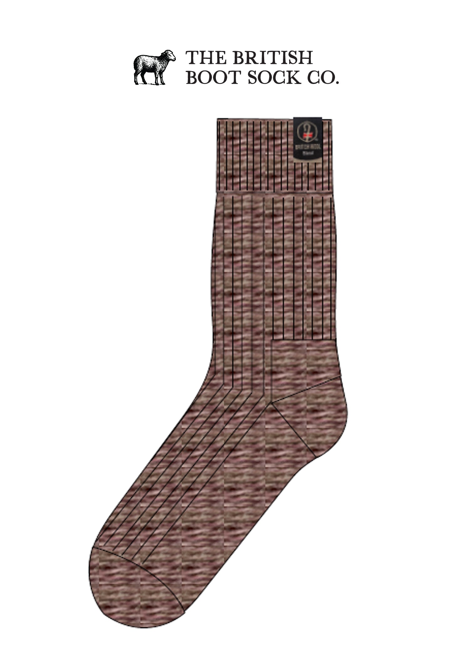 British Wool Boot Socks – Secret Blush | 100% British Wool Luxury Boot Socks