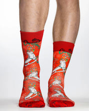 Christmas Skating Mens Socks