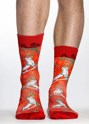 Christmas Skating Mens Socks