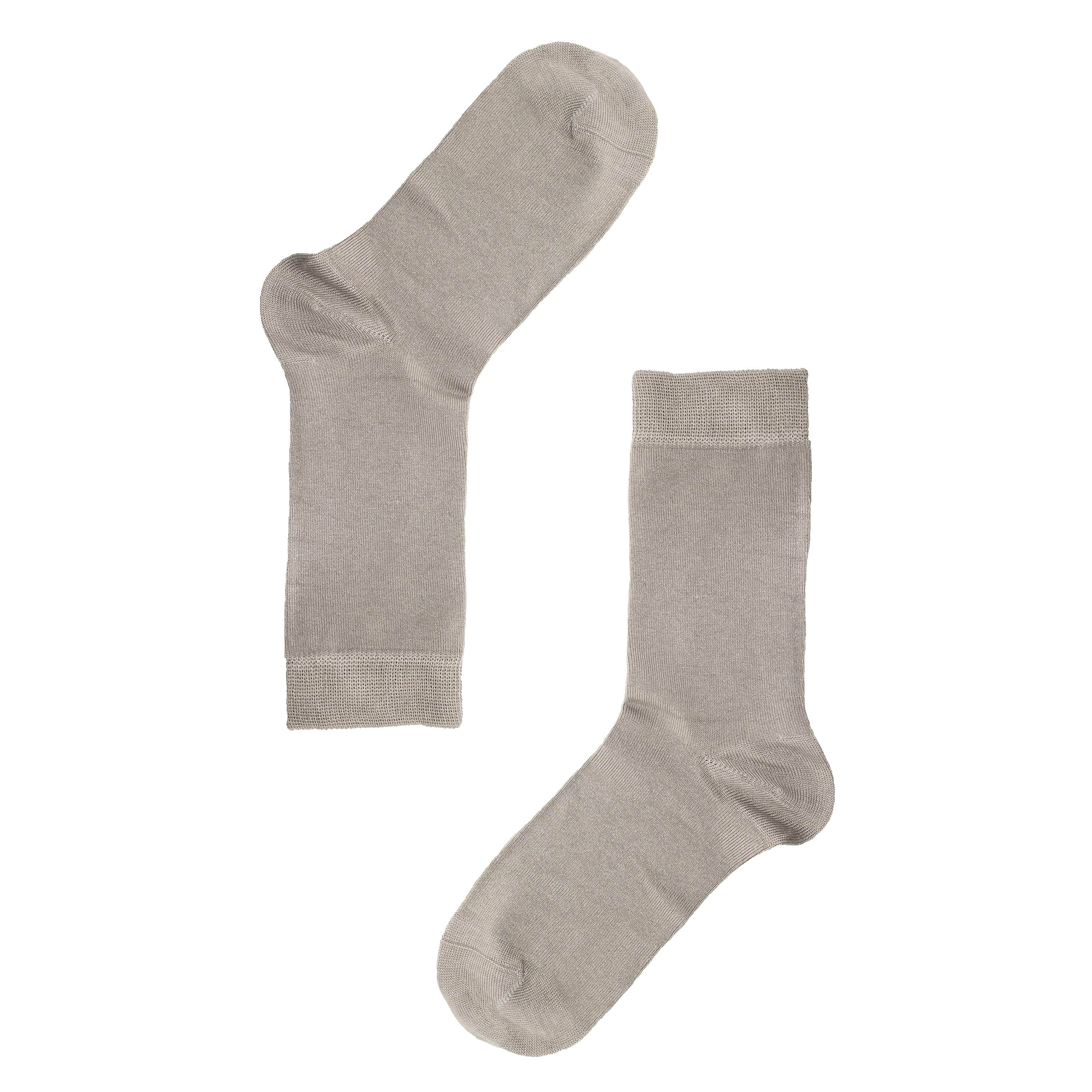 Luxury Socks Multipack 3 Pairs / 5-Pairs Grey Plain Colour Men's Crew Socks Size 7-12