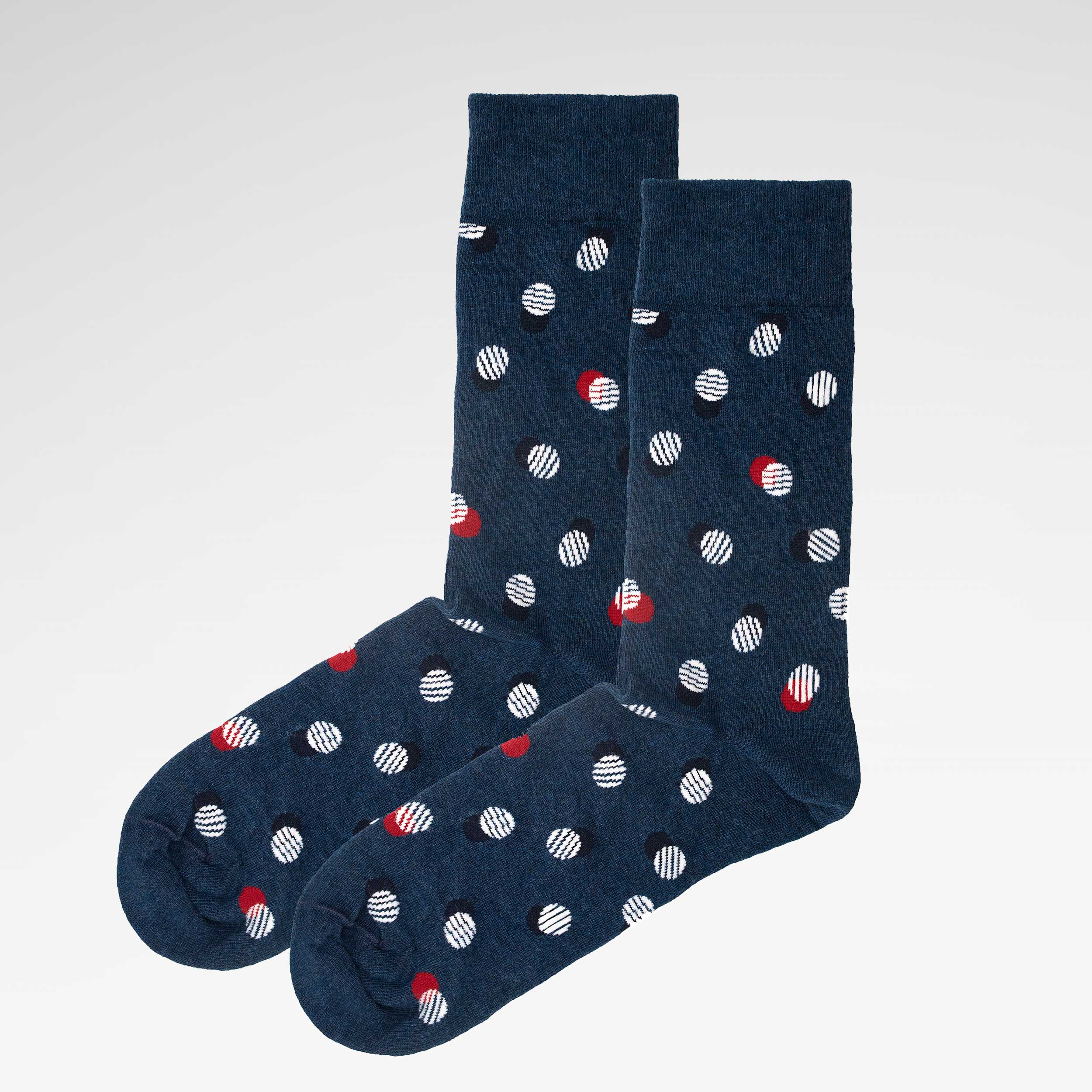 Spot & Stripe Pattern Mens Socks – Organic Cotton