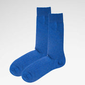 Sweet Blue Recycled Rib Mens Socks | Eco-Friendly Comfort