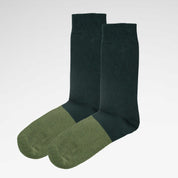 Two Block Colour Organic Cotton Mens Socks | Soft Comfort Welt