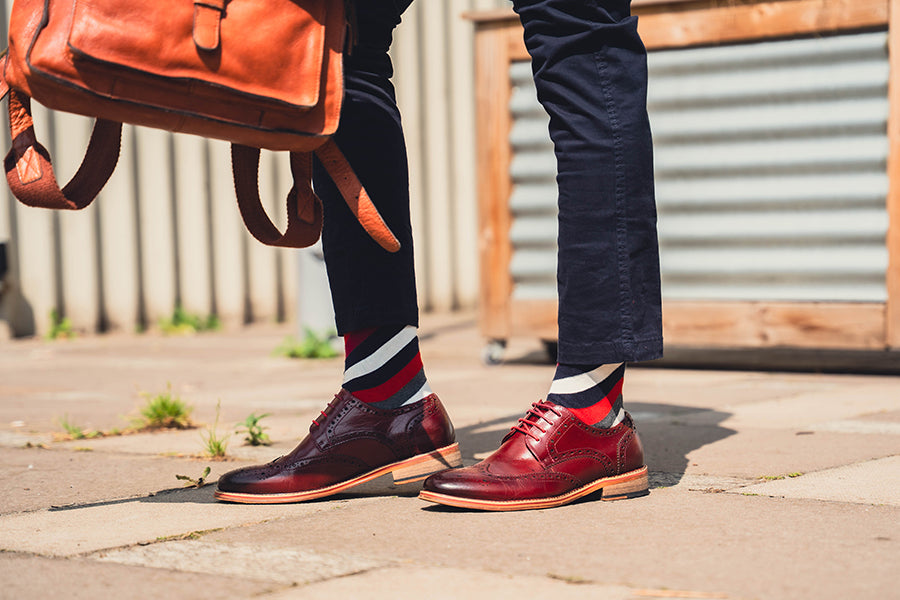 Varsity Stripe Mens Organic Cotton Socks