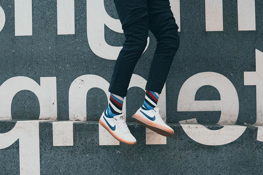 Varsity Stripe Mens Organic Cotton Socks