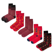5pk Windsor & Grove Quintet - Organic Cotton Comfort Welt Socks (One Size UK 9-12)