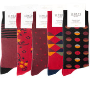 5pk Windsor & Grove Quintet - Organic Cotton Comfort Welt Socks (One Size UK 9-12)