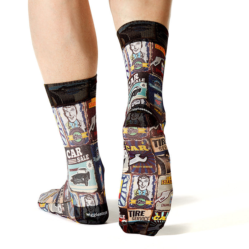 Car Service Retro Design Mens Socks | Stylish & Effortlessly Cool
