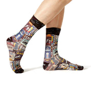 Car Service Retro Design Mens Socks | Stylish & Effortlessly Cool