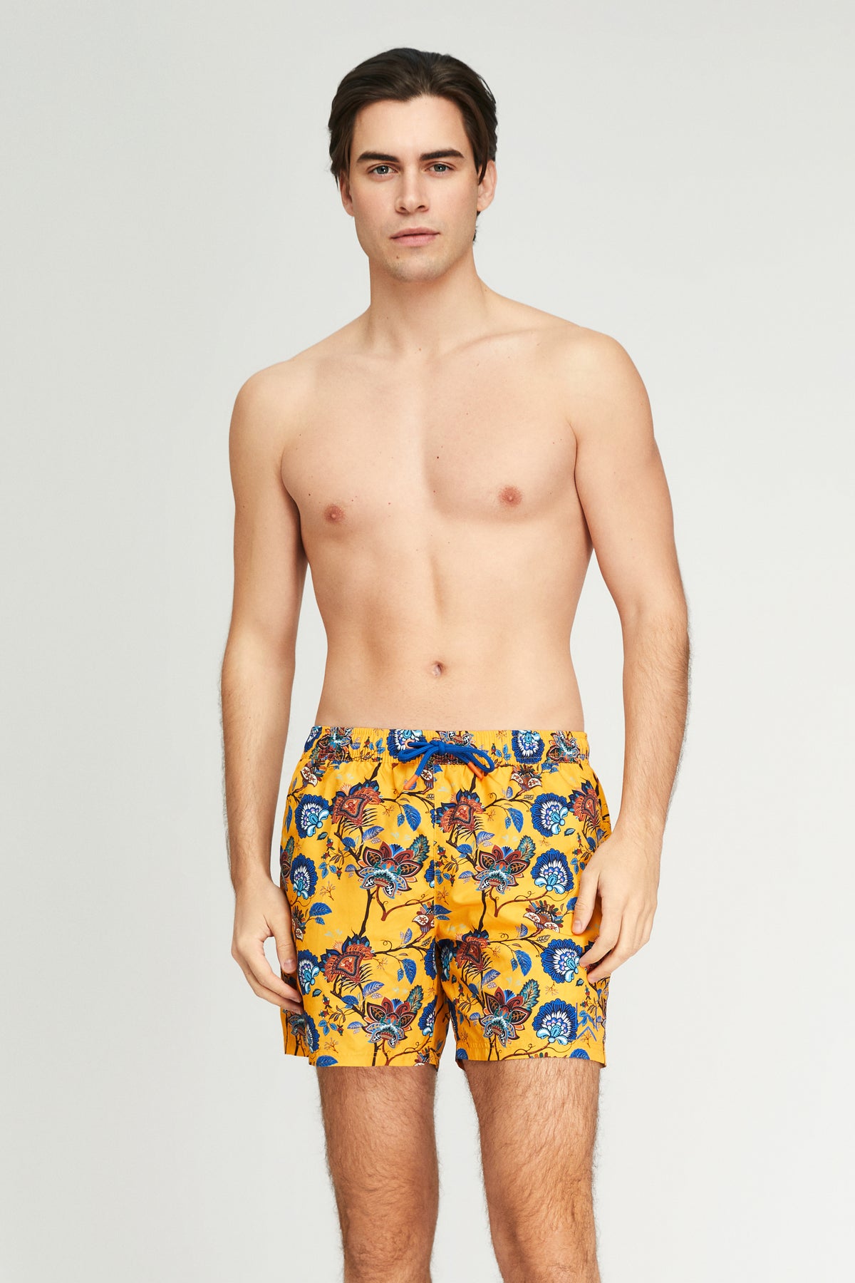 Etro Flowers Yellow Mens Swim Shorts