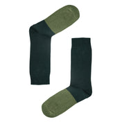 Two Block Colour Organic Cotton Mens Socks | Soft Comfort Welt