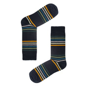 Multi Stripe Mens Socks – Organic Cotton Comfort Top