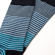 All Over Fine Stripe Organic Cotton Mens Socks | Comfort Top Fit
