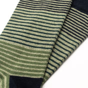 All Over Fine Stripe Organic Cotton Mens Socks | Comfort Top Fit