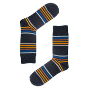 Multi Stripe Mens Socks – Organic Cotton Comfort Top