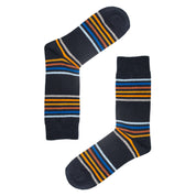 Multi Stripe Mens Socks – Organic Cotton Comfort Top