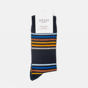 Multi Stripe Mens Socks – Organic Cotton Comfort Top