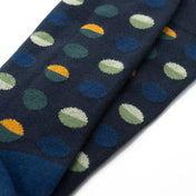 Circle Geo Classic Blue Mens Socks | Organic Cotton & Easy Comfort