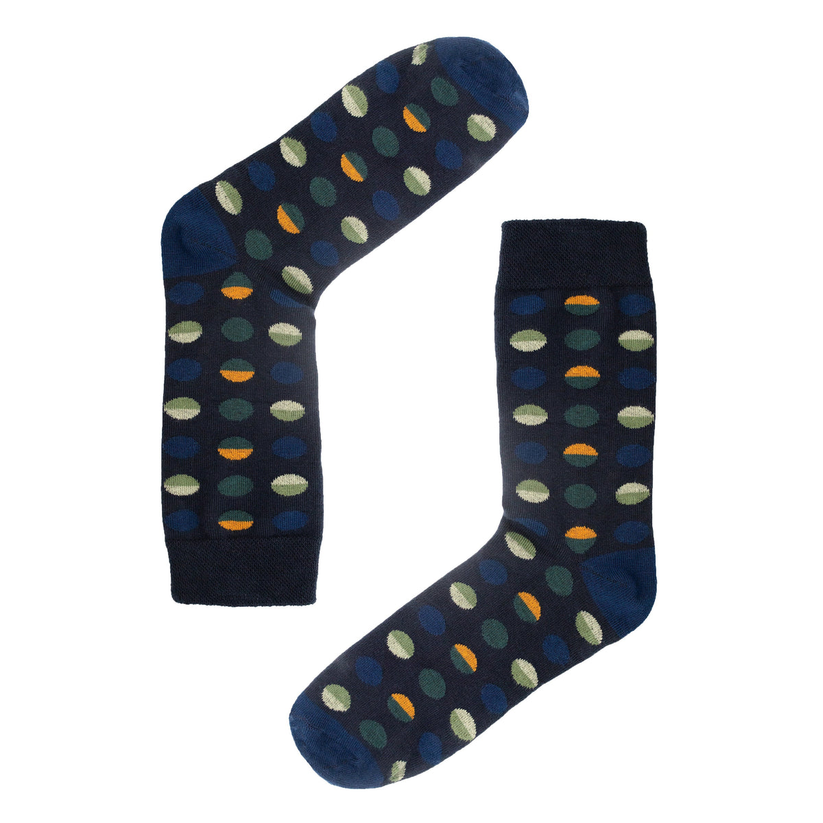 Circle Geo - Classic Blue Mens Socks