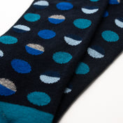 Circle Geo Turquoise Mens Socks | Organic Cotton & Comfort Top