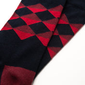 Diamond Pattern Organic Cotton Mens Socks | Soft Comfort Top