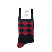 Diamond Pattern Organic Cotton Mens Socks | Soft Comfort Top
