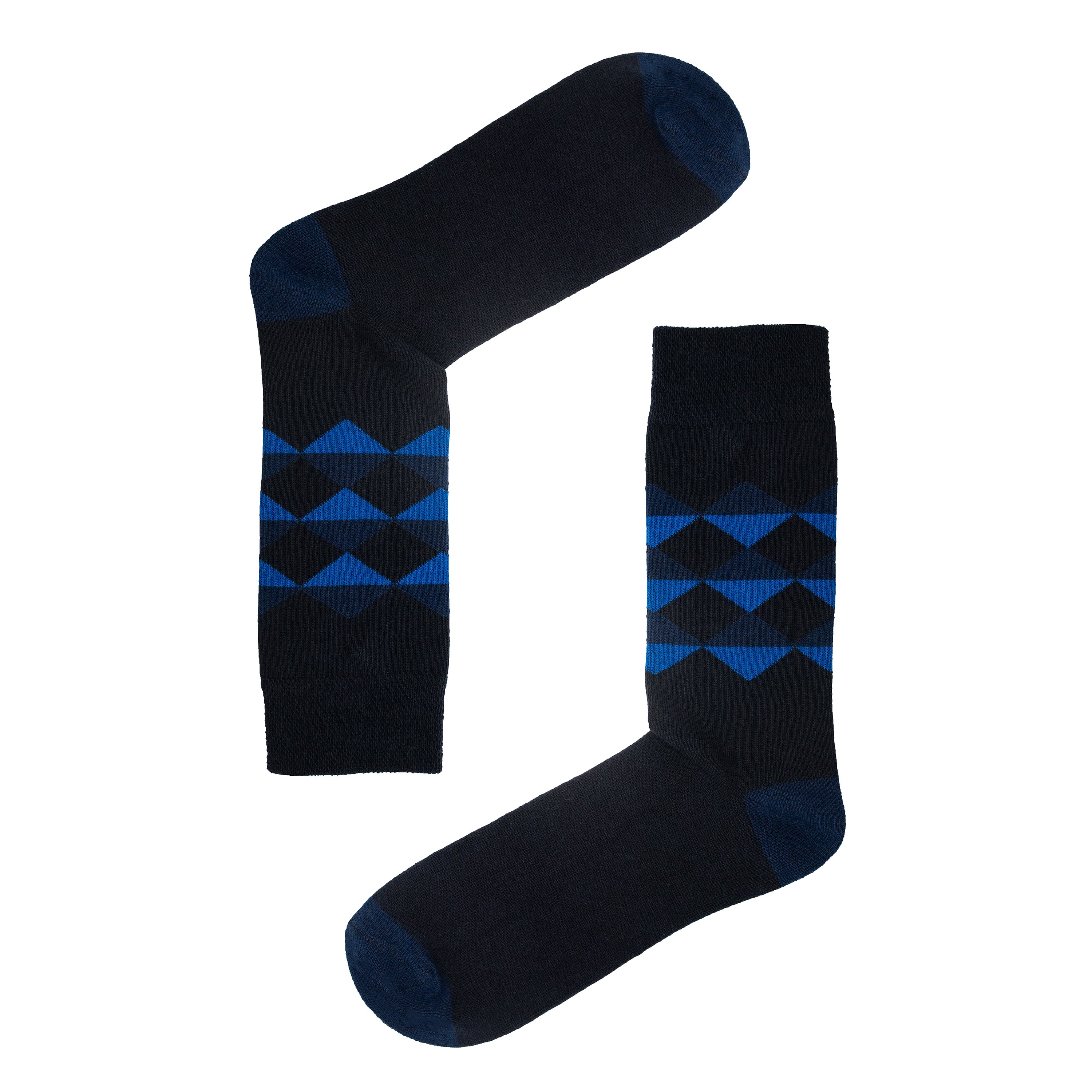 Diamond Pattern Organic Cotton Mens Socks | Soft Comfort Top
