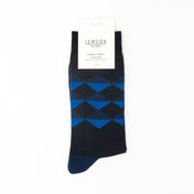 Diamond Pattern Organic Cotton Mens Socks | Soft Comfort Top