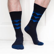 Diamond Pattern Organic Cotton Mens Socks | Soft Comfort Top