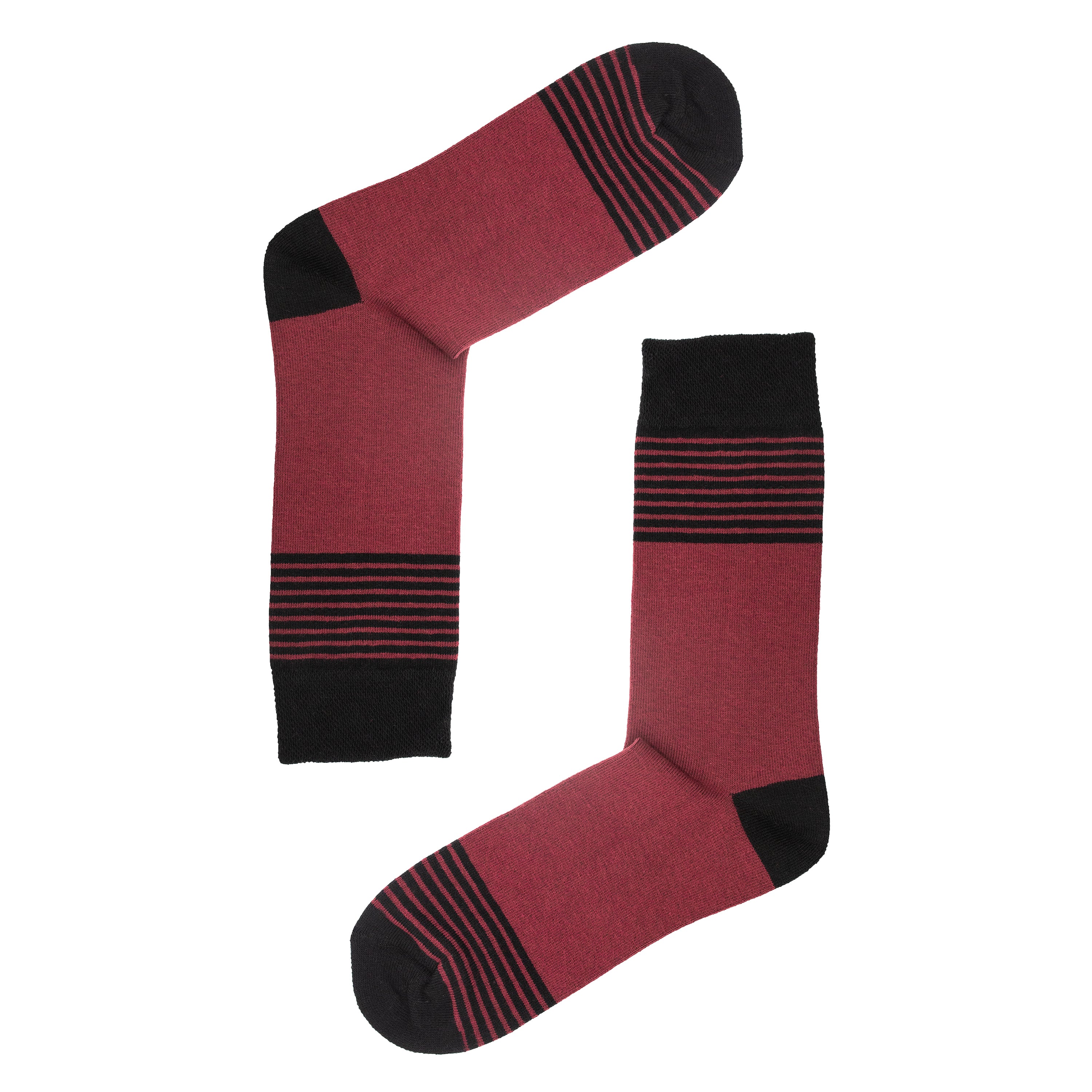 Fine Stripe Organic Cotton Mens Socks | Gentle Comfort Welt Top