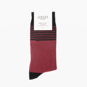Fine Stripe Organic Cotton Mens Socks | Gentle Comfort Welt Top