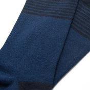 Fine Stripe Organic Cotton Mens Socks | Gentle Comfort Welt Top