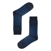 Fine Stripe Organic Cotton Mens Socks | Gentle Comfort Welt Top