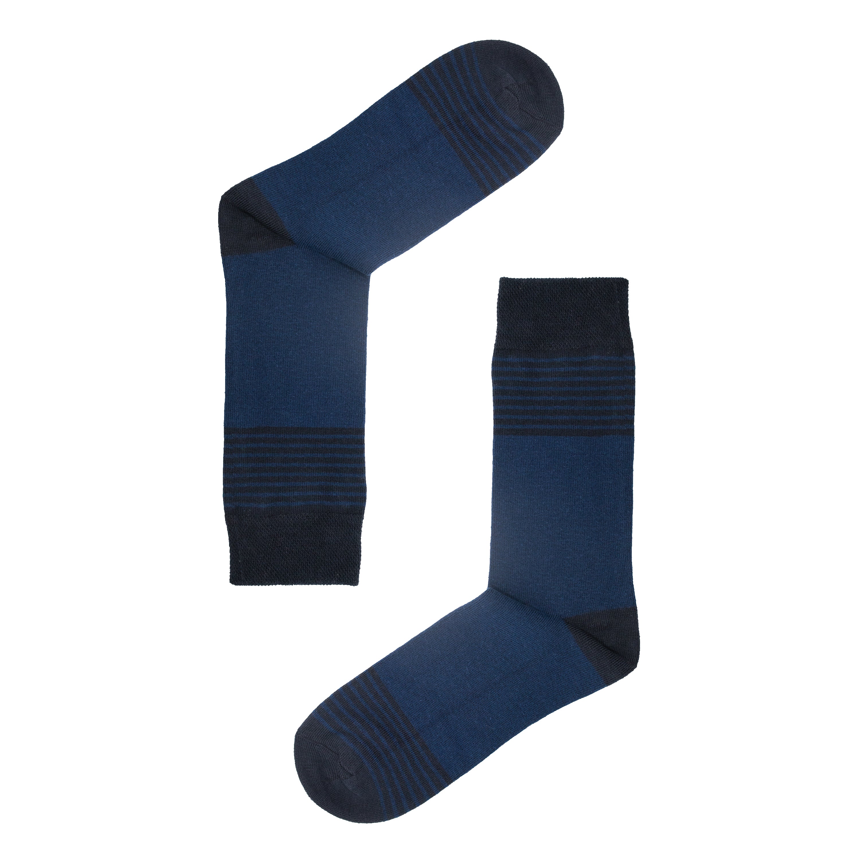 Fine Stripe Organic Cotton Mens Socks | Gentle Comfort Welt Top