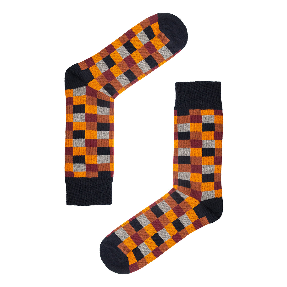 Square Pattern Mens Socks