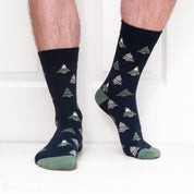 3 Pack Trees Design Organic Cotton Mens Socks | Comfort Welt Bundle