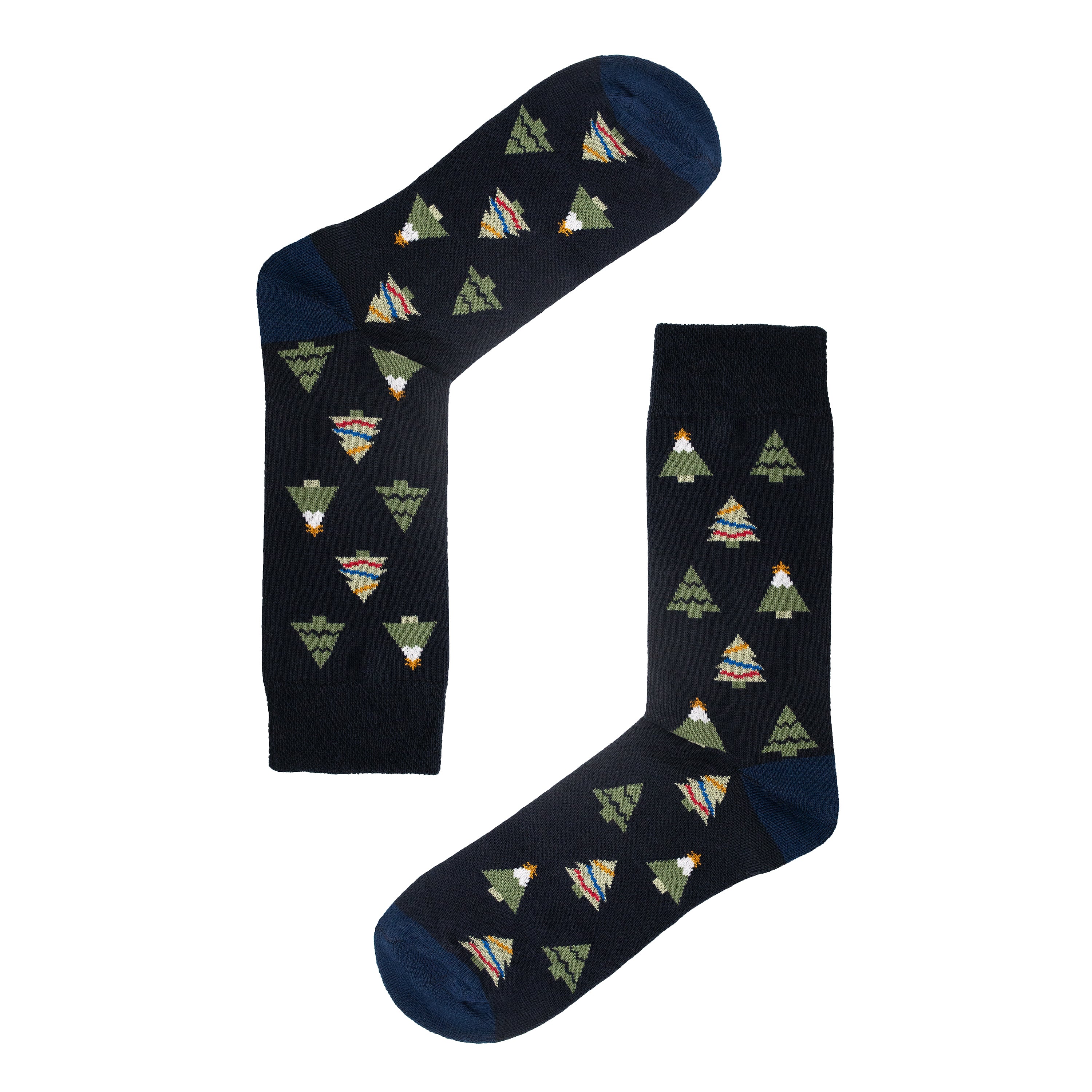 3 Pack Trees Design Organic Cotton Mens Socks | Comfort Welt Bundle