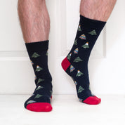 3 Pack Trees Design Organic Cotton Mens Socks | Comfort Welt Bundle