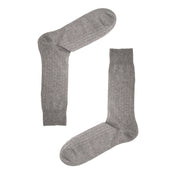 Light Grey Marl Recycled Rib Mens Socks | Sustainable & Soft