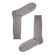 Light Grey Marl Recycled Rib Mens Socks | Sustainable & Soft