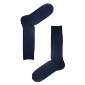 Navy Blue Ribbed Mens Socks | Recycled & Eco-Friendly